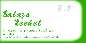 balazs mechel business card